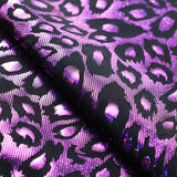 Krazy Kat Nylon Spandex Fabric - Silver Black, Fuchsia Black, Hologram Leopard Print, 58-60" Width (1 Yard)