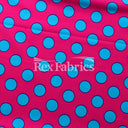 E-Z Dots Matte Nylon Spandex Fabric - Multicolor Polka Dots, 58/60" Width (1 Yard)