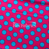 E-Z Dots Matte Nylon Spandex Fabric - Multicolor Polka Dots, 58/60" Width (1 Yard)