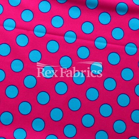 E-Z Dots Matte Nylon Spandex Fabric - Multicolor Polka Dots, 58/60" Width (1 Yard)