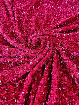 Sequin on Velvet Stretch Fabric