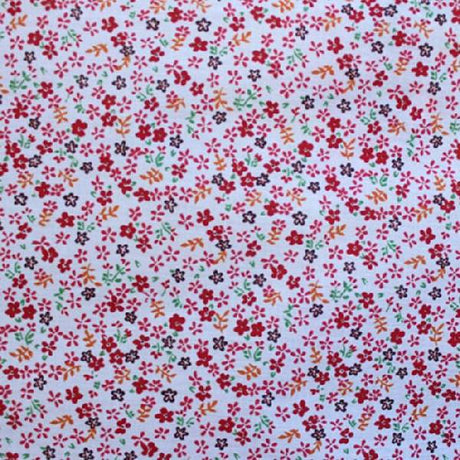Mini Daisy Floral Poly Cotton Fabric - Fuchsia, Purple, Red, Royal Blue Mini Daisy Floral, 58/60" Width