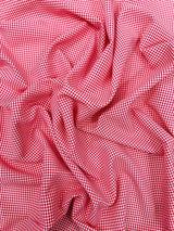 Gingham 1/8 Squares Polyester Poplin Fabric - Checkered Gingham, 60" Width (1 Yard)