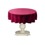 Tablecloth Dull Bridal Satin Fabric - 36" Round, Solid Color (1 Piece)