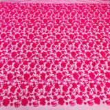Beaded 3D Floral Lace Fabric - 100 Percent Polyester Lace Fabric, 3D Floral Embroidery, 49" Width, 9 Colors (1 Yard)