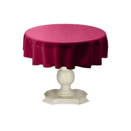 Tablecloth Dull Bridal Satin Fabric - Solid Color, 42" Round (1 Piece)