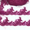 Beaded Corded Lace Trim on Polyester Net Mesh