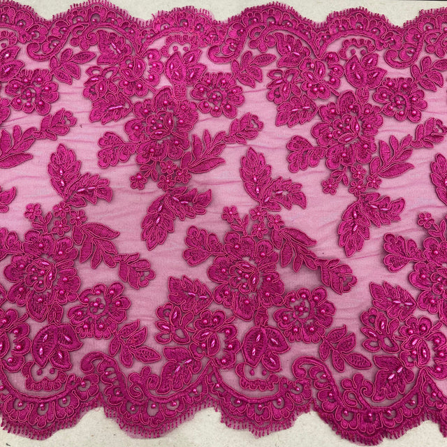 Beaded Corded Lace Trim 14.5" Double Sided