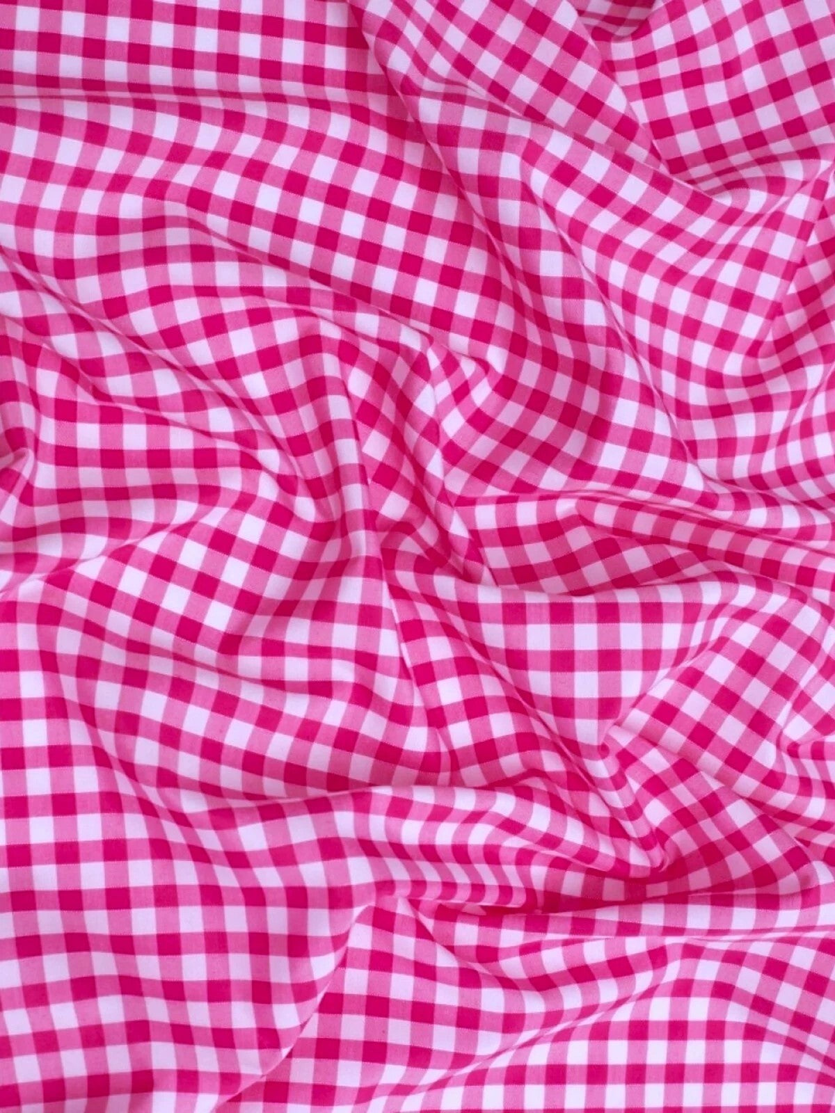 Gingham 1/4" Checkered Poly Cotton Fabric - Checkered Pattern, 57/58" Width (1 Yard)
