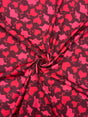 Devil Heart Print Polyester Spandex Fabric - Devil Heart Print, 58"/60" Width (1 Yard)