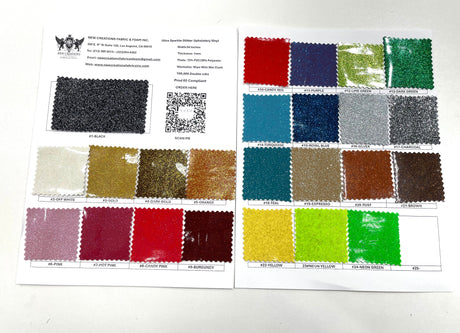 Ultra Sparkle Glitter Upholstery Vinyl Fabric - Glitter Texture, 54" Width (1 Yard)