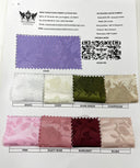 Flower Rose Jacquard Satin Fabric - Floral Brocade, 58" Width (1 Yard)