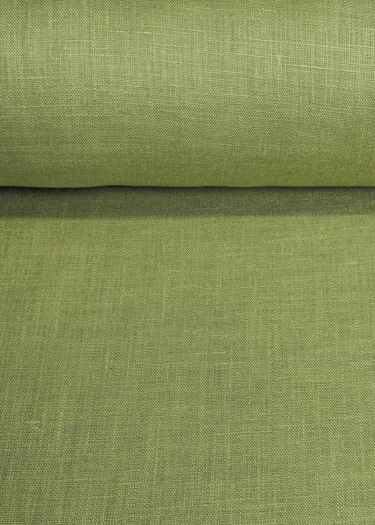 Pure Linen Fabric Dusty Green