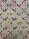 Bow Print Mesh Stretch Mesh Fabric - Black, Red Bow Print, Four-Way Stretch (1 Yard)