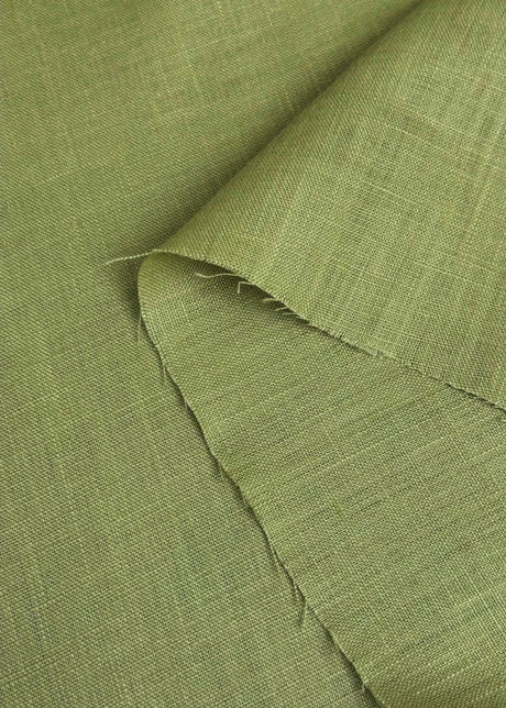 Pure Linen Fabric Dusty Green