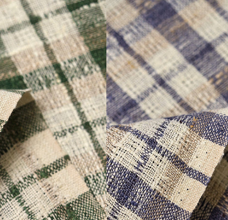 Linen Rustic Plaid Mesh