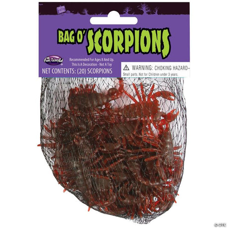 Fun World 20-Piece Realistic Plastic Scorpions Halloween Decoration