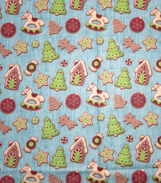 Quilting Cotton Holiday Cookies Christmas Fabric 100% Cotton