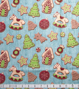 Quilting Cotton Holiday Cookies Christmas Fabric 100% Cotton