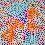Funky Airbrushed Spots Printed Nylon Spandex Fabric - Blue, Spots Print, 55/56" Width (1 Yard)