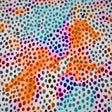 Funky Airbrushed Spots Printed Spandex Fabric - Blue, Airbrushed Spots, 55/56" Width (1 Yard)