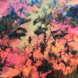 Funky Clouds Nylon Spandex Fabric - Tie-Dyed Foil Print, Lime/Turquoise, 56" Width (1 Yard)