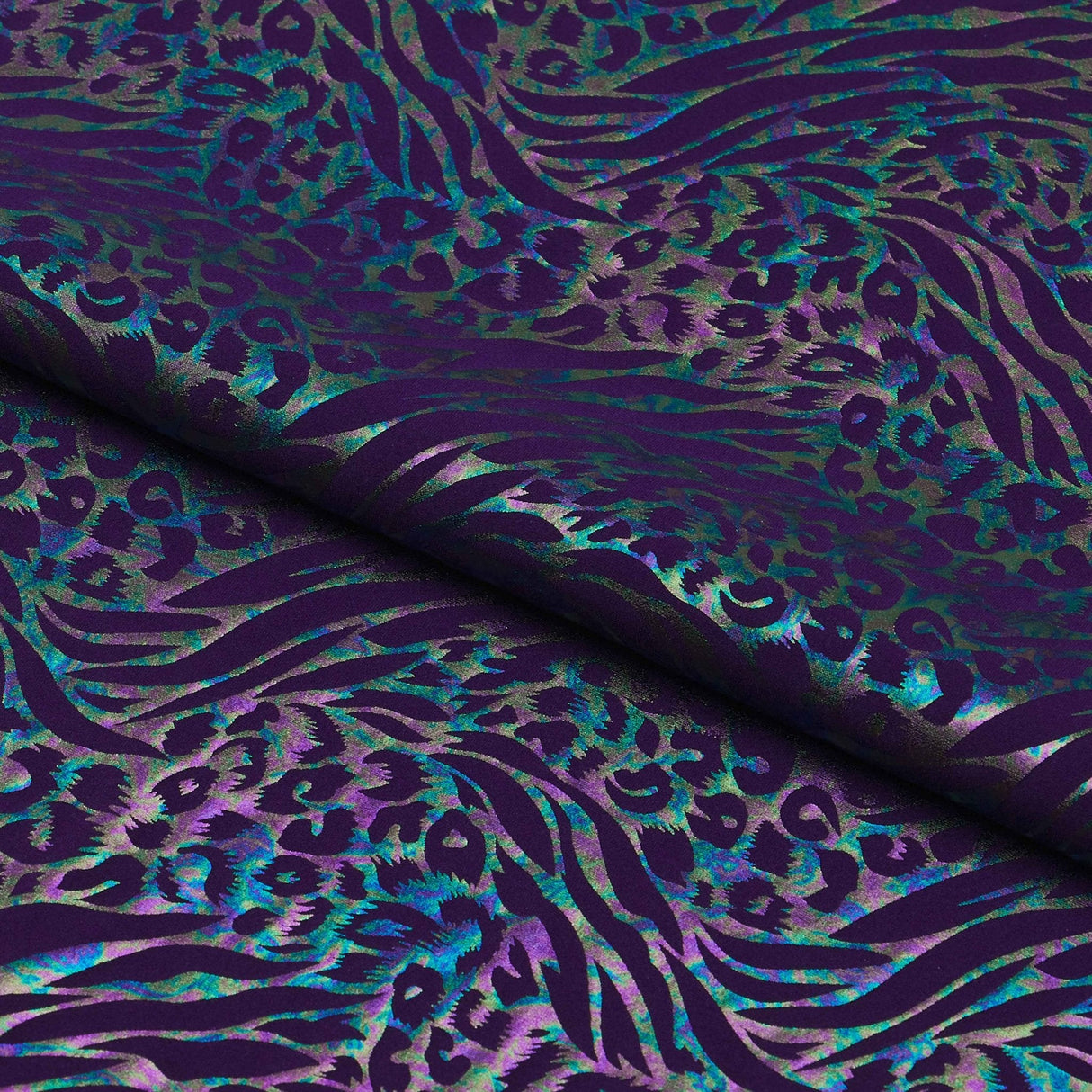 Hologram Leopard Spandex Fabric