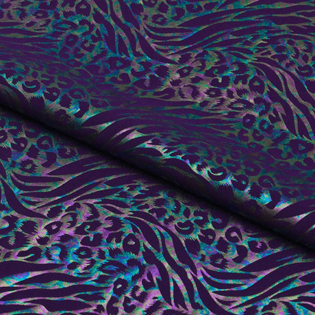 Hologram Leopard Spandex Fabric