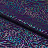 Funky Leopard Hologram Spandex Fabric - Leopard Tiger Stripe Oil Slick Foil, 56/58" Width (1 Yard)