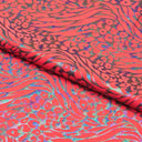 Funky Leopard Hologram Spandex Fabric - Leopard And Tiger Stripe Oil Slick Foil, 56/58" Width (1 Yard)