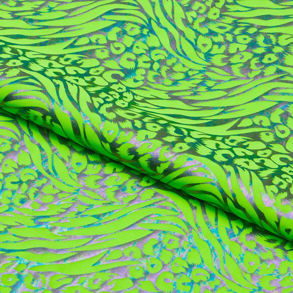 Hologram Leopard Spandex Fabric