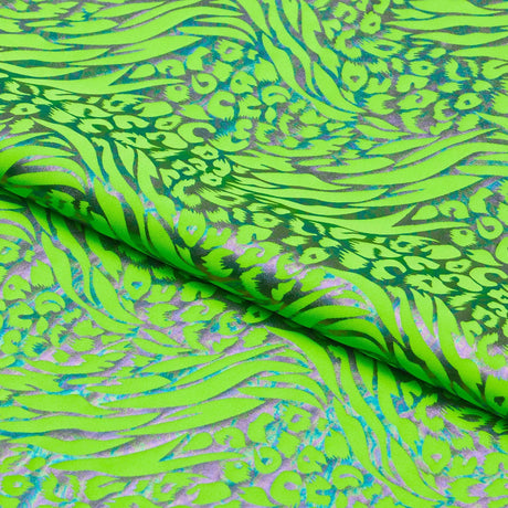 Hologram Leopard Spandex Fabric
