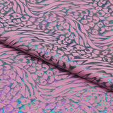 Funky Leopard Hologram Spandex Fabric - Leopard Tiger Stripe Oil Slick Foil, 56/58" Width (1 Yard)
