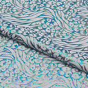 Funky Leopard Hologram Spandex Fabric - Leopard Tiger Stripe Oil Slick Foil, 56/58" Width (1 Yard)