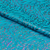 Funky Leopard Hologram Spandex Fabric - Leopard Tiger Stripe Oil Slick Foil, 56/58" Width (1 Yard)