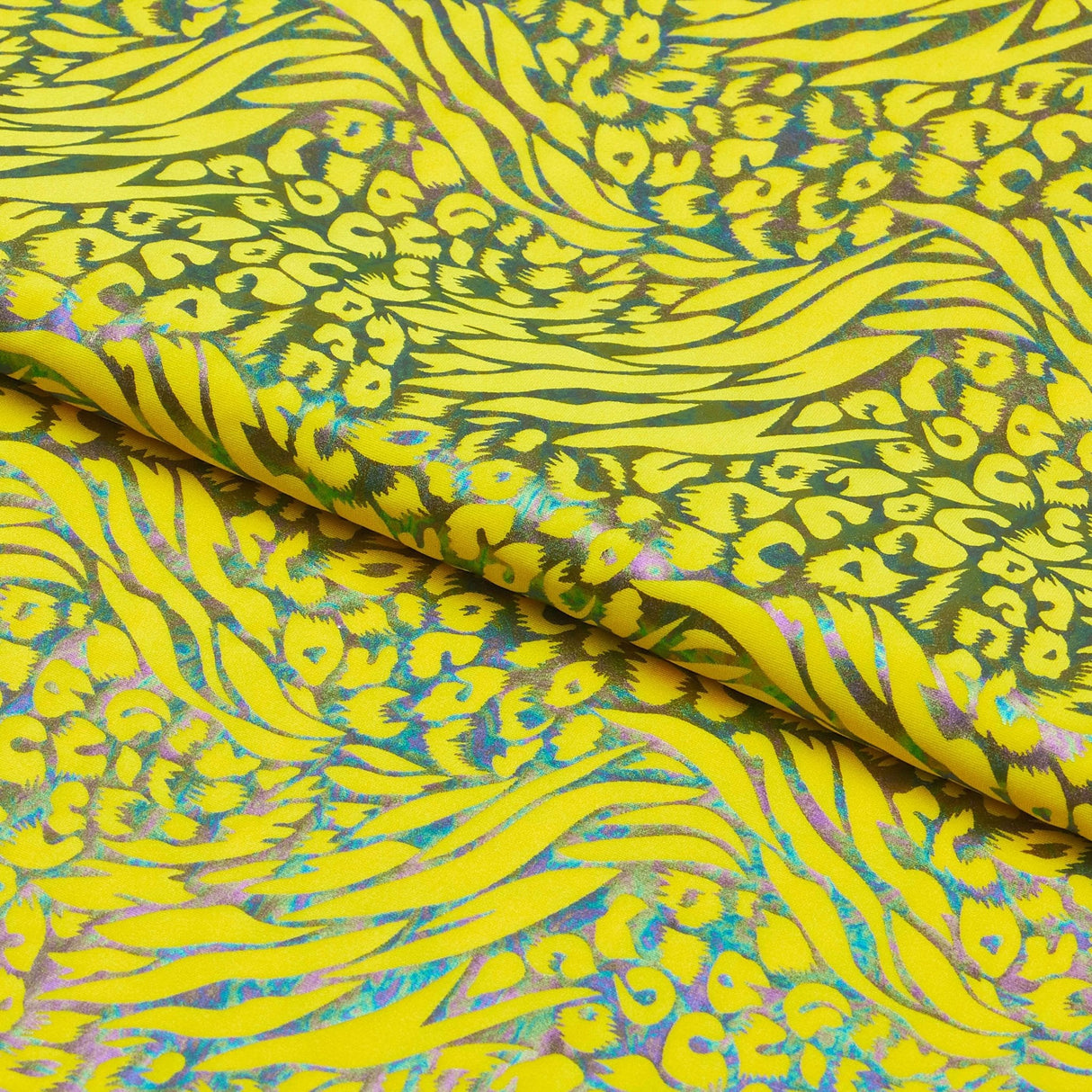 Hologram Leopard Spandex Fabric