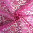 Fuchsia Raschel Lace Polyester Fabric - French Floral, Fuchsia, 60" Width