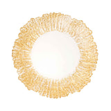 Glass Charger Plate 13" Clear Gold Reef