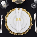 Glass Charger Plate 13" Clear Gold Reef