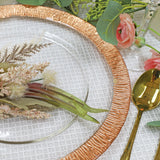 Glass Charger Plate 13" Rose Pink Flare