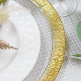 Gold Flare Glass Charger Plate 13 Inch