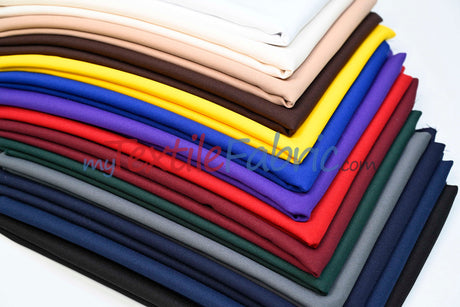 Polyester Gabardine Fabric - Multiple Colors, 58" Width (1 Yard)
