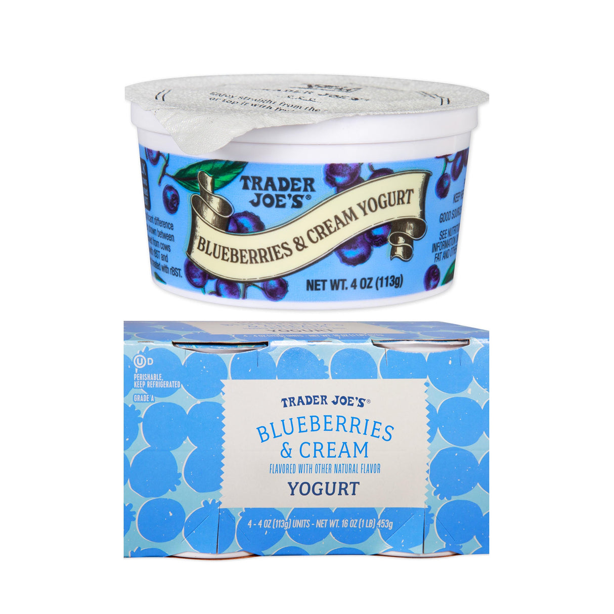 Blueberries & Cream Yogurt - 16 Oz