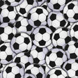 Cotton Fabric White Packed Soccer Balls 44/45"