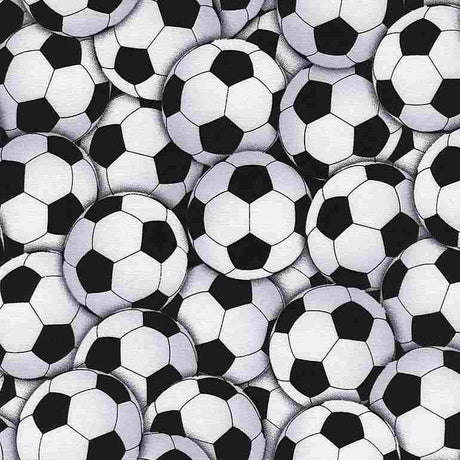 Cotton Fabric White Packed Soccer Balls 44/45"