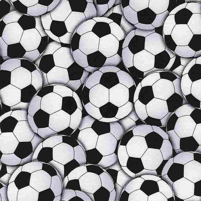 Cotton Fabric White Packed Soccer Balls 44/45"