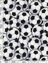 Cotton Fabric White Packed Soccer Balls 44/45"