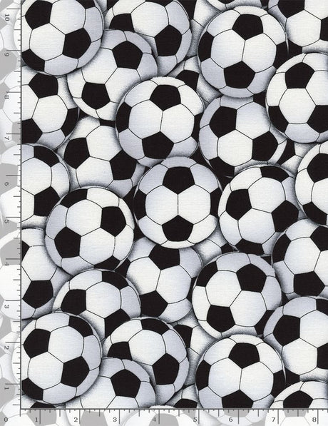 Cotton Fabric White Packed Soccer Balls 44/45"