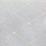 Gallery Fabric Embroidered Diamond Rhinestone Sheer Fabric - White, Cream, Diamond Embroidery, 110" Width (1 Yard)