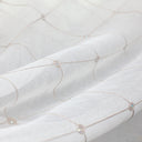 Gallery Fabric Embroidered Diamond Rhinestone Sheer Fabric - White, Cream, Diamond Embroidery, 110" Width (1 Yard)